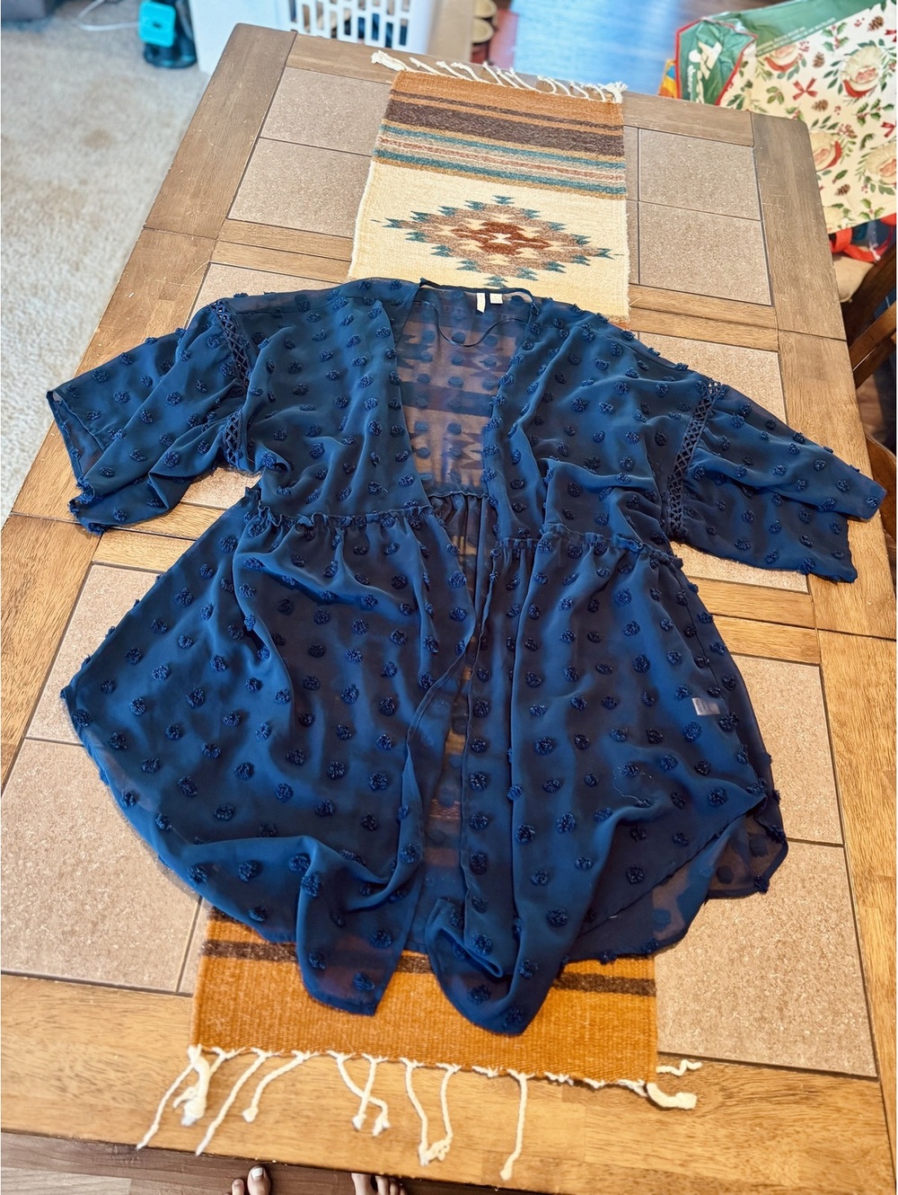 Cato size large navy duster